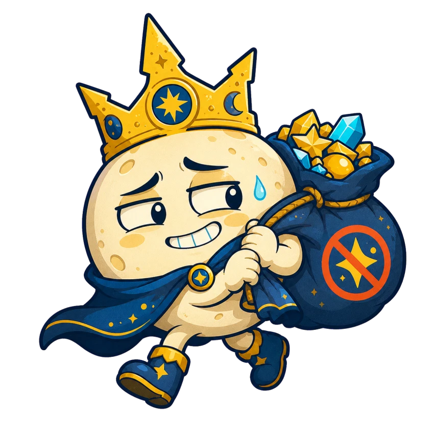 The nervous Tiny Gods apprentice carrying unauthorized miracles