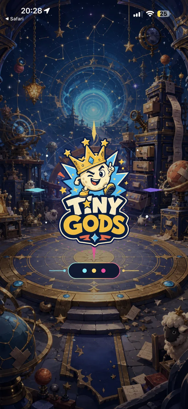 Tiny Gods title screen