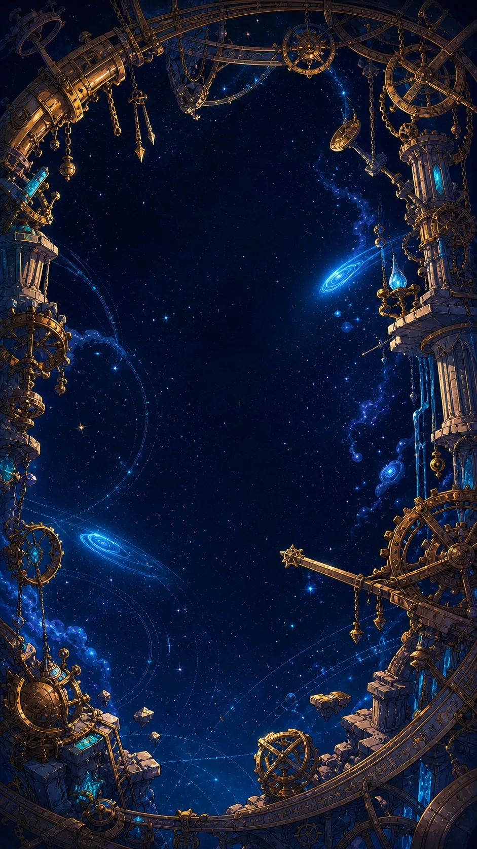 The floating Celestial Workshop world in Tiny Gods